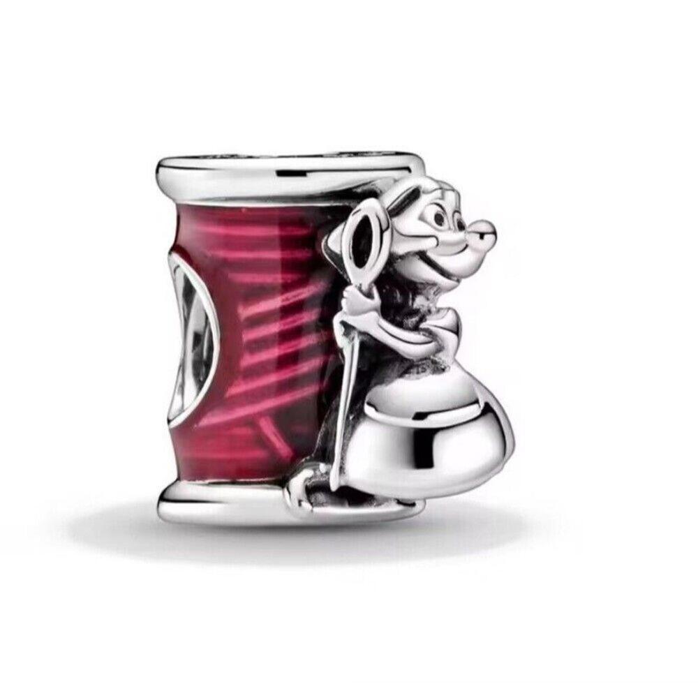 Suzy Mouse with Spool of Thread Charm - Fits Most Bracelets